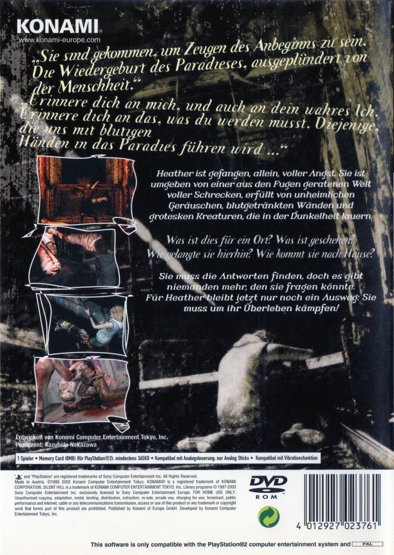 Silent Hill 3 - Sony PlayStation 2 (PS2) (Konami of Europe GmbH - 1) video game collectible [Barcode 4012927124192] - Main Image 2