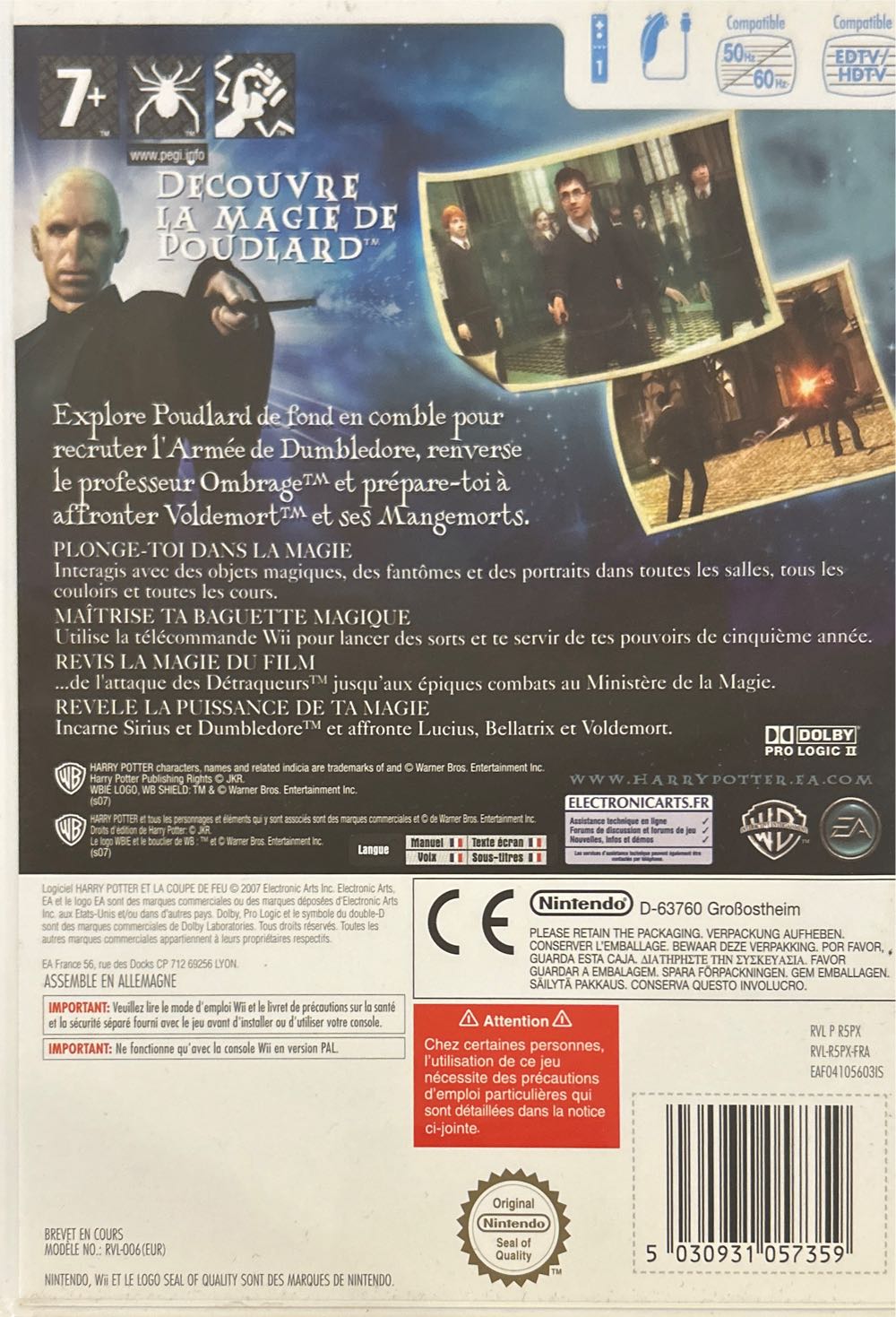 Harry Potter and The Order Of The Phoenix - Nintendo Wii (Electronic Arts - 1) video game collectible [Barcode 5030931057359] - Main Image 2