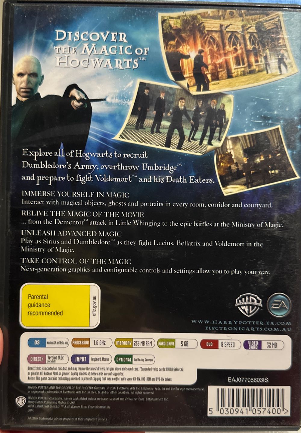 Harry Potter and The Order Of The Phoenix - PC (EA Games - 8) video game collectible [Barcode 5030941057400] - Main Image 2