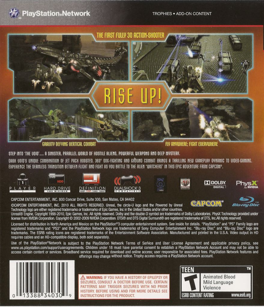Dark Void - Sony PlayStation 3 (PS3) (1) video game collectible [Barcode 5055060925928] - Main Image 2