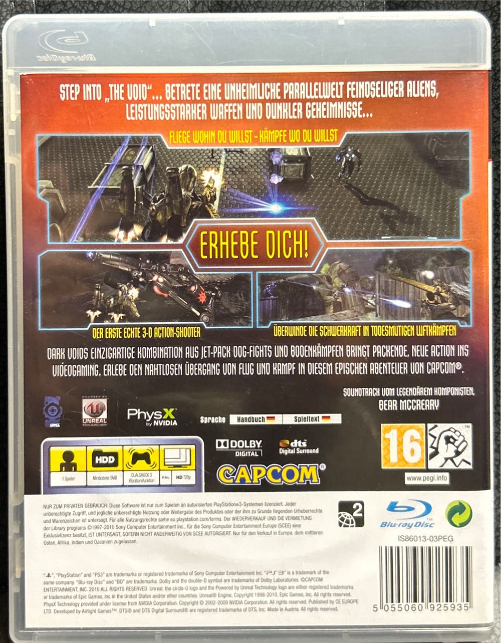 Dark Void - Sony PlayStation 3 (PS3) (Capcom - 1) video game collectible [Barcode 5055060925935] - Main Image 2