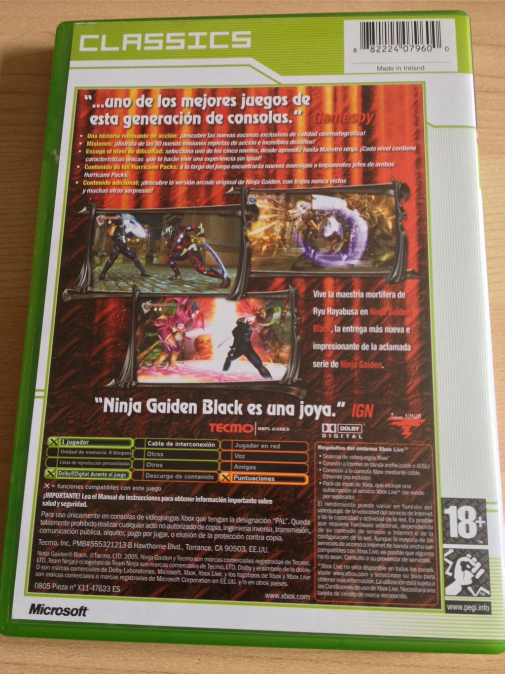 Ninja Gaiden Black - Microsoft Xbox (Tecmo - 1) video game collectible - Main Image 2
