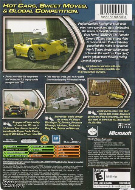 Project Gotham Racing 2 - Microsoft Xbox (Microsoft Game Studios - 2) video game collectible [Barcode 805529569553] - Main Image 2