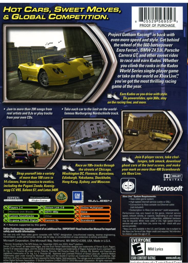 Project Gotham Racing 2 - Microsoft Xbox video game collectible [Barcode 805529950818] - Main Image 2