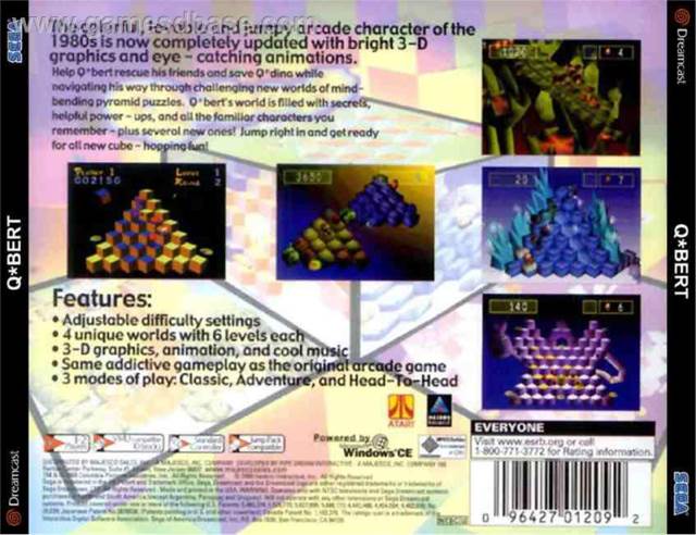 Q-Bert    [no case] - Sega Dreamcast (Atari) video game collectible - Main Image 2