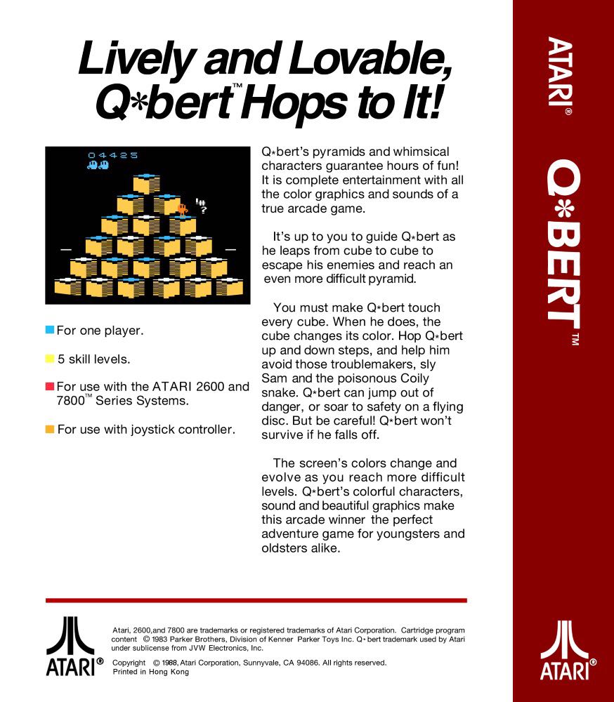 Q-Bert - Atari 2600 video game collectible - Main Image 2