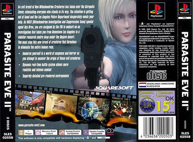 Parasite Eve II - Sony PlayStation (SquareSoft - 1) video game collectible [Barcode 4036636200510] - Main Image 2