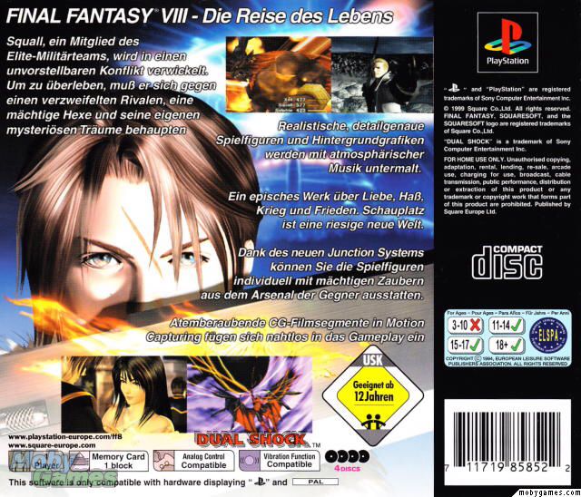 Final Fantasy VIII - Sony PlayStation (Square Enix  - 1) video game collectible - Main Image 2
