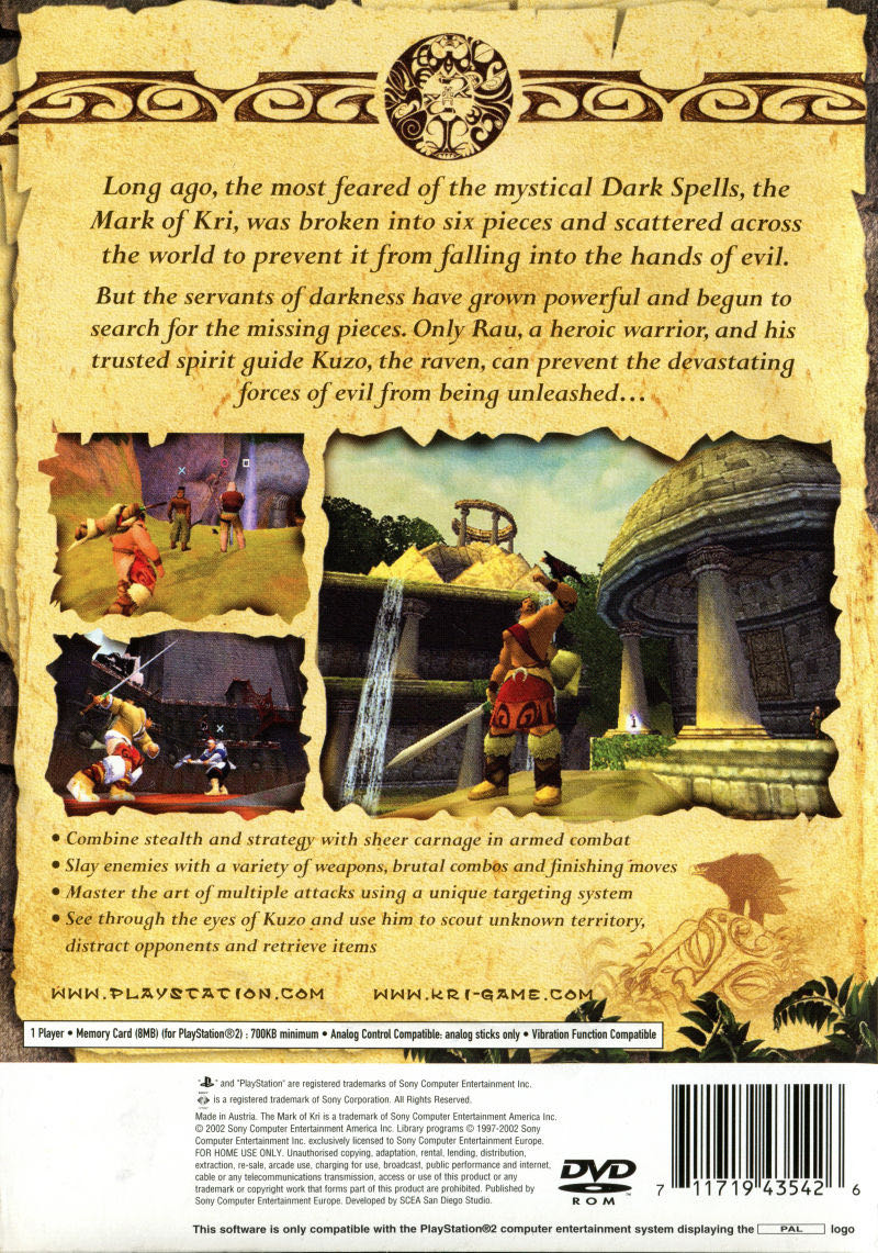 The Mark of Kri - Sony PlayStation 2 (PS2) (Sony Computer Entertainment - 1) video game collectible [Barcode 711719435426] - Main Image 2