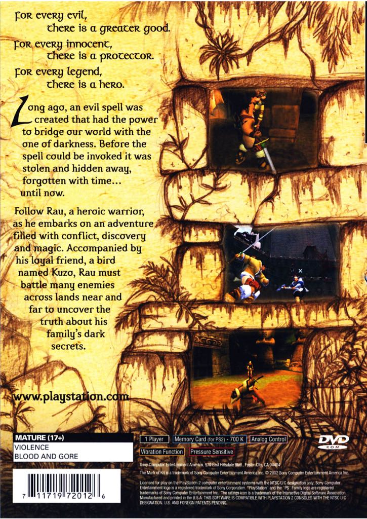 The Mark of Kri - Sony PlayStation 2 (PS2) (Sony Computer Entertainment - 1) video game collectible [Barcode 711719436027] - Main Image 2