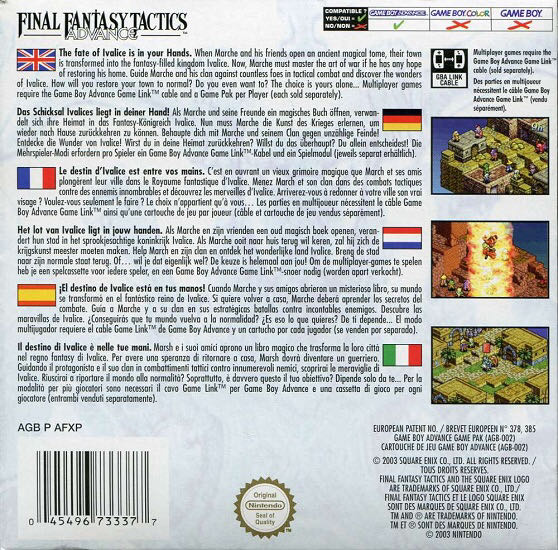 Final Fantasy Tactics Advance - Nintendo Game Boy Advance (GBA) (Square Enix - 2) video game collectible [Barcode 0045496733377] - Main Image 2