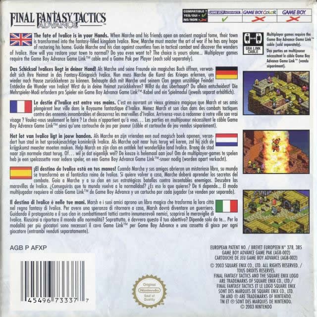 Final Fantasy Tactics Advance - Nintendo Game Boy Advance (GBA) video game collectible - Main Image 2