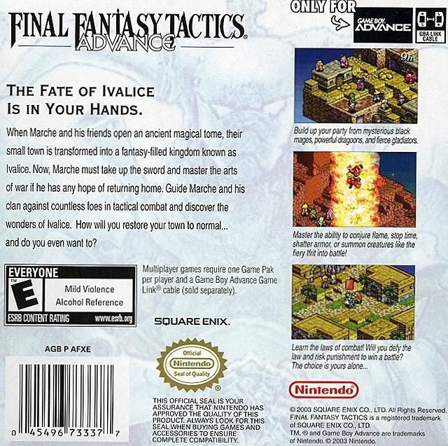 Final Fantasy Tactics Advance - Nintendo Game Boy Advance (GBA) video game collectible - Main Image 2