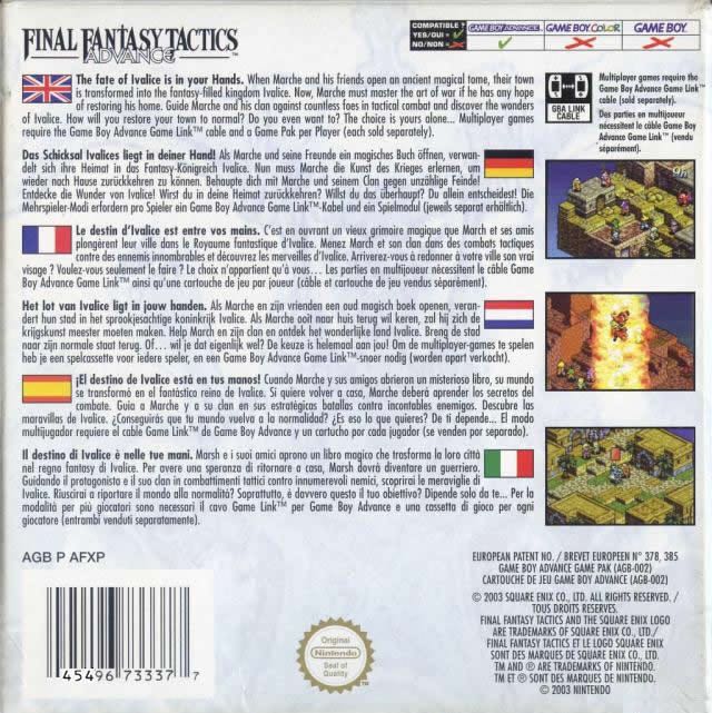 Final Fantasy Tactics Advance - Nintendo Game Boy Advance (GBA) (Square Enix - 2) video game collectible - Main Image 2