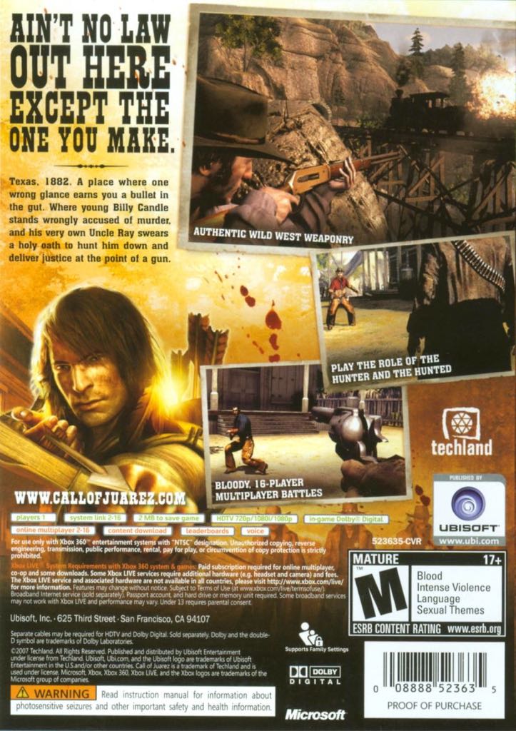 Call of Juarez - Microsoft Xbox 360 (Ubisoft - 1) video game collectible [Barcode 3307210258571] - Main Image 2