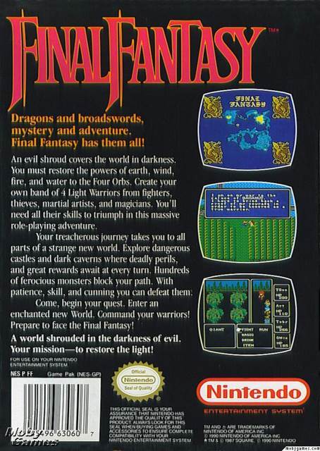 Final Fantasy - Nintendo Entertainment System (NES) (Nintendo - 1) video game collectible [Barcode 074299063503] - Main Image 2