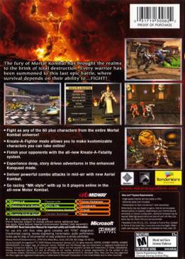 Mortal Kombat: Armageddon - Microsoft Xbox (Midway - 1-2) video game collectible [Barcode 031719300822] - Main Image 2