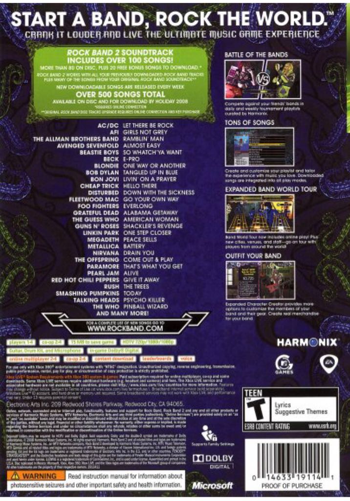 RockBand 2 - Microsoft Xbox 360 video game collectible - Main Image 2