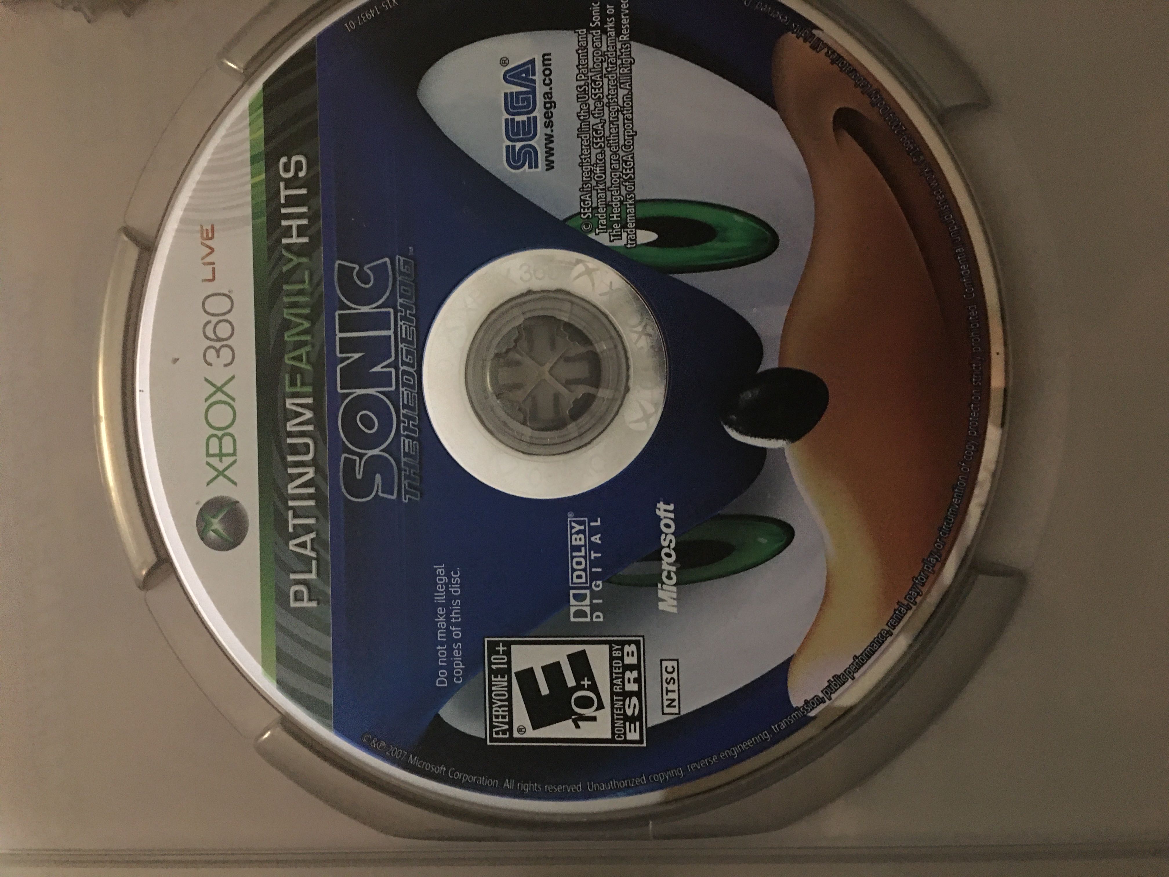 Sonic The Hedgehog - Microsoft Xbox 360 (Sega - 2) video game collectible [Barcode 010086680065] - Main Image 3