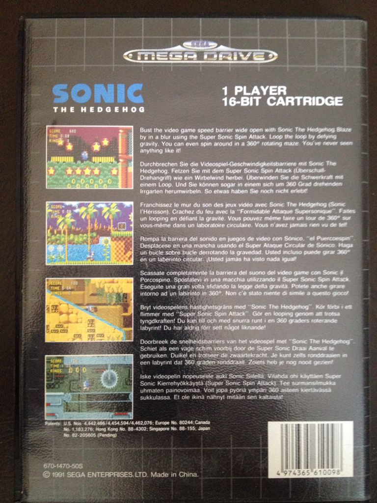 Sonic The Hedgehog (LOOSE) - Sega Mega Drive video game collectible - Main Image 2
