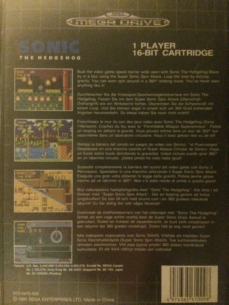 Sonic The Hedgehog - Sega Mega Drive video game collectible - Main Image 2