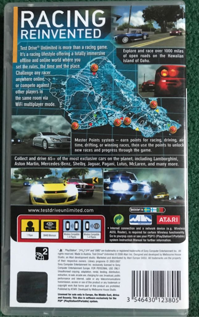 Test Drive Unlimited - Sony PlayStation 2 (PS2) (Atari - 1) video game collectible [Barcode 3546430123805] - Main Image 2