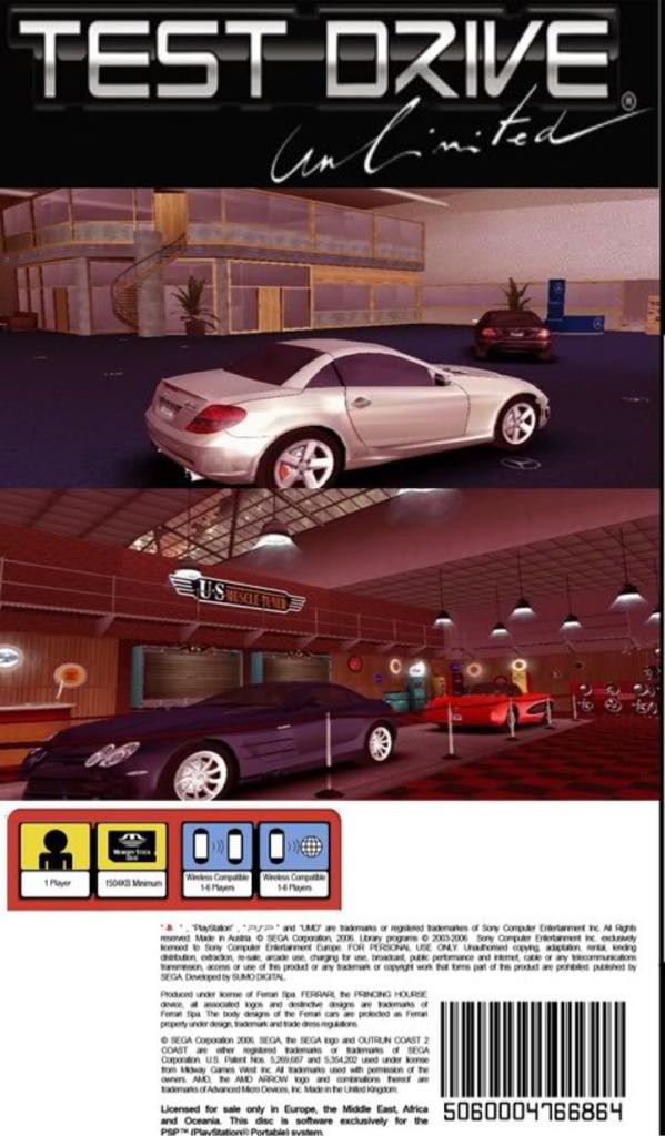 (2007) Test Drive Unlimited - Sony PlayStation Portable (PSP) video game collectible [Barcode 3546430123829] - Main Image 2