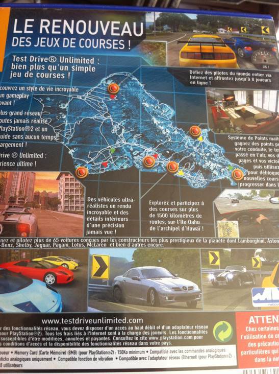 Test Drive Unlimited - Sony PlayStation 2 (PS2) video game collectible [Barcode 3546430123843] - Main Image 2