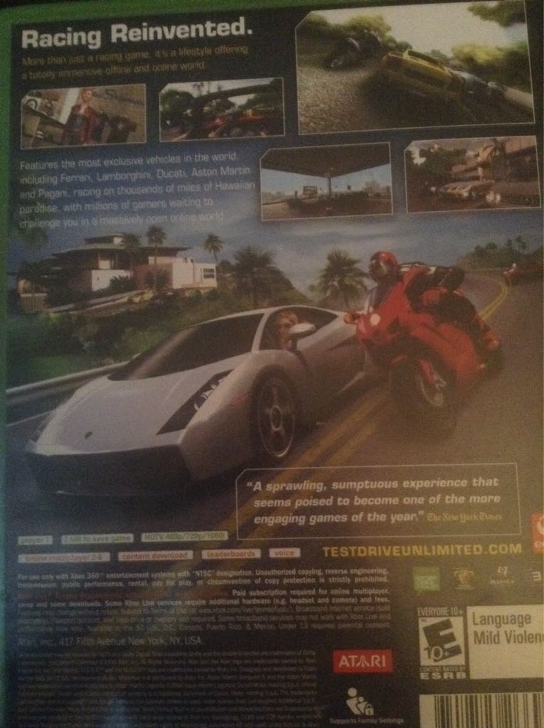 Test Drive Unlimited - Microsoft Xbox 360 video game collectible - Main Image 2