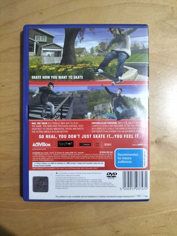 Tony Hawk’s Project 8 - Sony PlayStation 2 (PS2) (”Activision”) video game collectible [Barcode 5030917037474] - Main Image 2