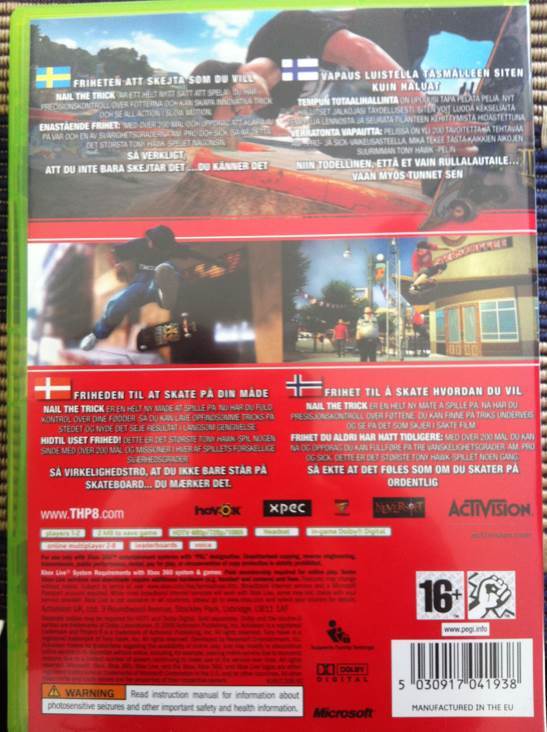 Tony Hawks Project 8 - Microsoft Xbox 360 (Activision Blizzard - 2) video game collectible [Barcode 5030917041938] - Main Image 2
