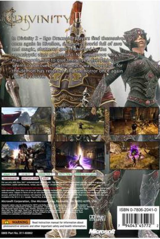Divinity II: Ego Draconis - Microsoft Xbox 360 video game collectible [Barcode 894388002318] - Main Image 2