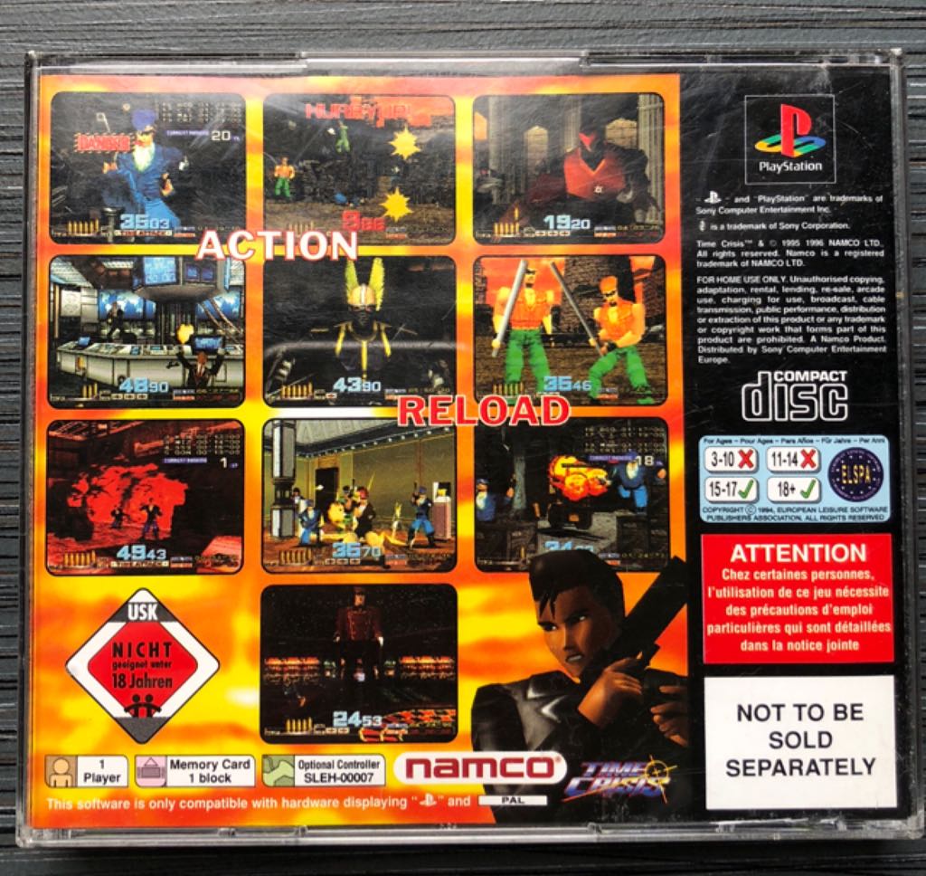 Time Crisis - Sony PlayStation (1-2) video game collectible [Barcode 342674020749] - Main Image 2