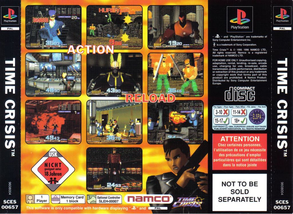 Time Crisis - Sony PlayStation (SCEE - 1) video game collectible [Barcode 4907892010338] - Main Image 2