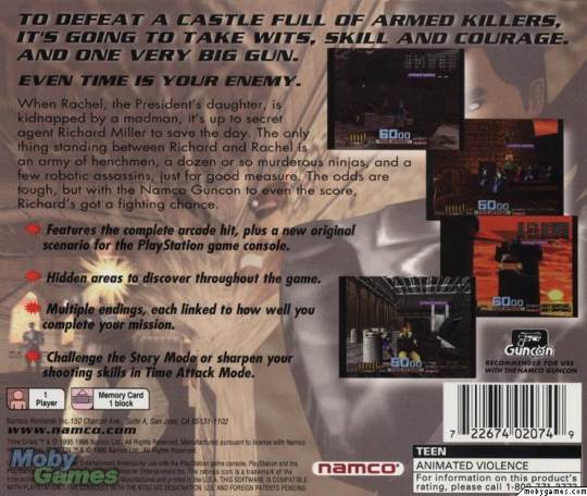 Time Crisis - Sony PlayStation (Namco Bandai - 1) video game collectible [Barcode 722674020749] - Main Image 2