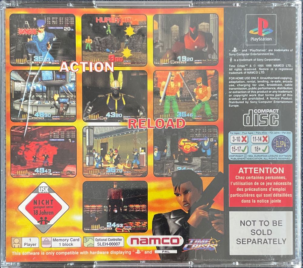 Time Crisis - Sony PlayStation (SCEE - 1) video game collectible - Main Image 2