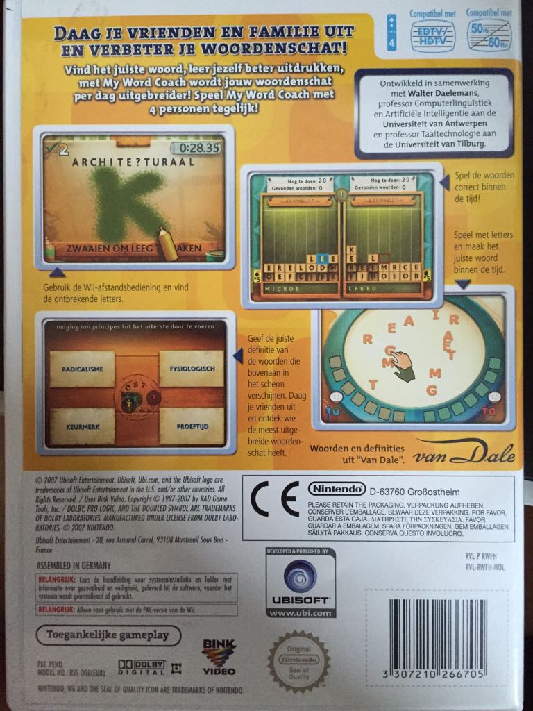 My Word Coach - Nintendo Wii (Ubisoft - 4) video game collectible - Main Image 2