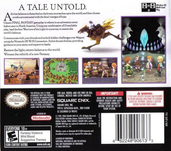 Final Fantasy III - Nintendo DS (Square Enix - 1) video game collectible [Barcode 662248906133] - Main Image 2