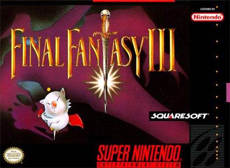 Final Fantasy 3 - Nintendo Super Nintendo Entertainment System (SNES) video game collectible - Main Image 1