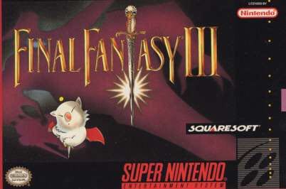 Final Fantasy 3 - Nintendo Super Nintendo Entertainment System (SNES) (Square Electronic Arts) video game collectible - Main Image 1