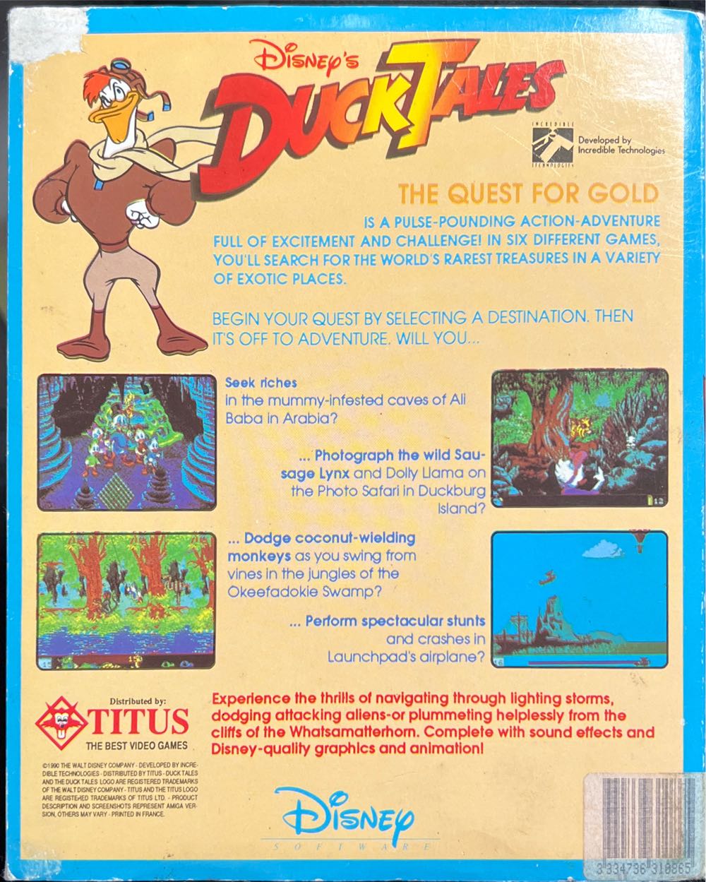Duck Tales - Commodore Amiga (Disney Software) video game collectible - Main Image 2