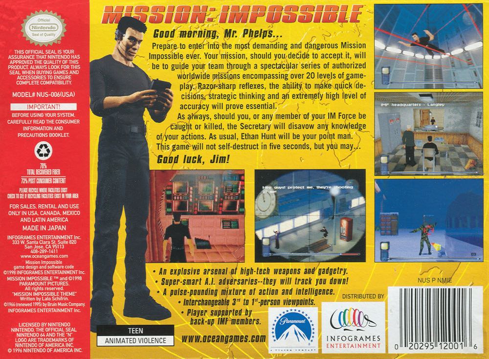 Mission Impossible - Nintendo 64 (N64) video game collectible - Main Image 2