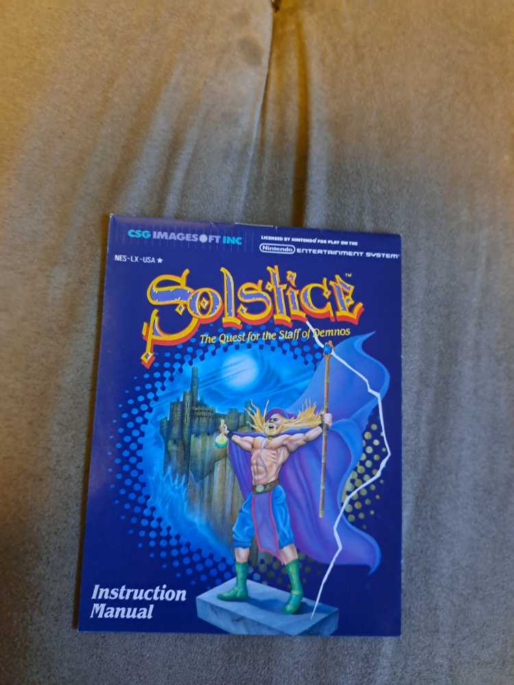 NES: Solstice - Nintendo Entertainment System (NES) (CSG ImageSoft Inc.) video game collectible - Main Image 2