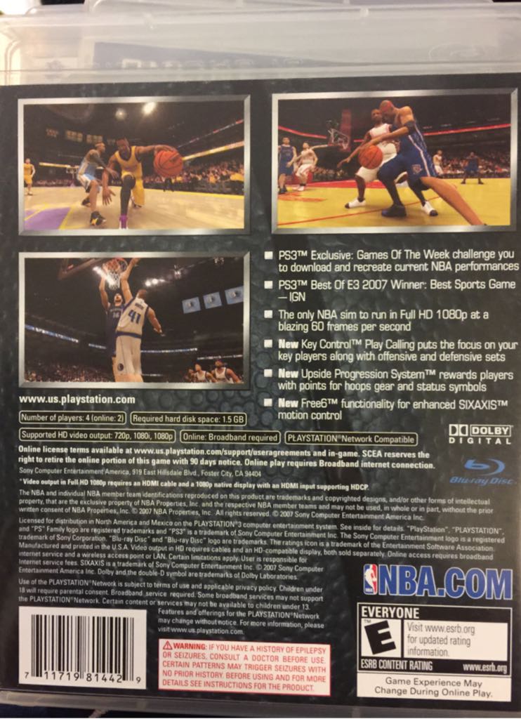 NBA 08 - Sony PlayStation 3 (PS3) (Sony Computer Enteraiment) video game collectible [Barcode 4948872960250] - Main Image 2