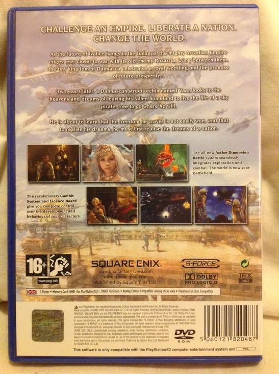 Final Fantasy XII - Sony PlayStation 2 (PS2) (Square Enix - 1) video game collectible [Barcode 5060121820487] - Main Image 2