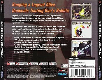 Fatal Fury: Mark of the Wolves - Sega Dreamcast (Agetec - 2) video game collectible - Main Image 2