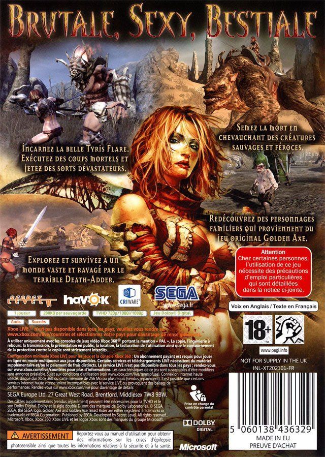 Golden Axe Beast Rider - Microsoft Xbox 360 (Sega) video game collectible [Barcode 5060178858068] - Main Image 2