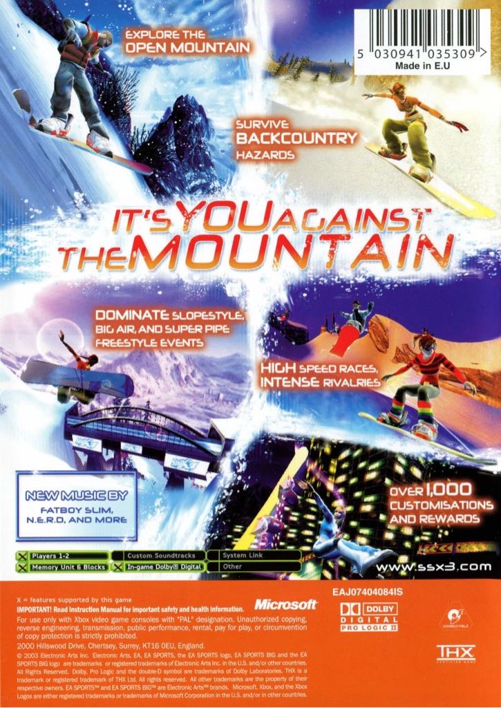SSX3 - Microsoft Xbox (EA Sport - 1-2) video game collectible [Barcode 5030947035303] - Main Image 2