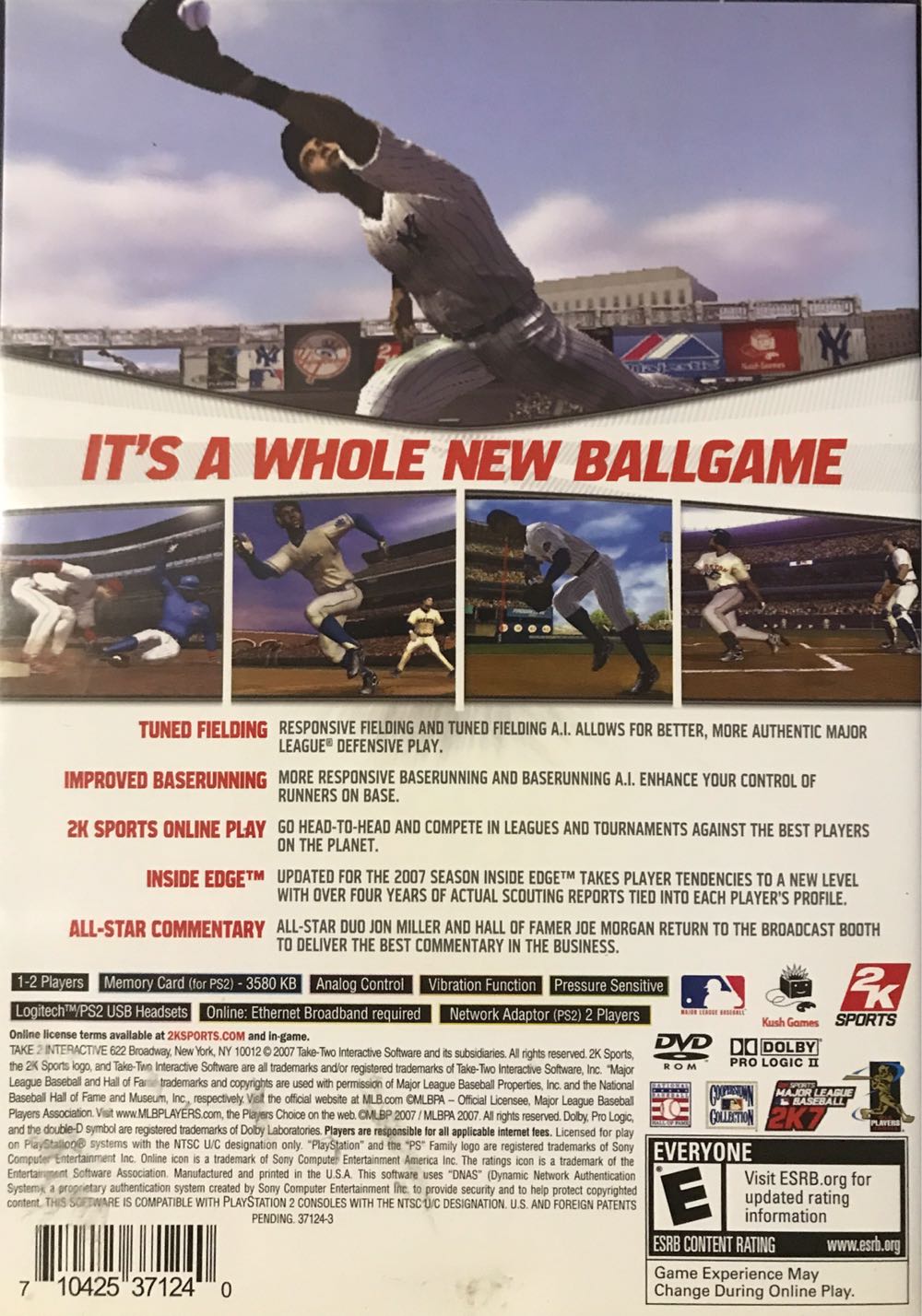 Major League Baseball 2K7 - Sony PlayStation 2 (PS2) (2K Games - 1-2) video game collectible [Barcode 710425371240] - Main Image 2