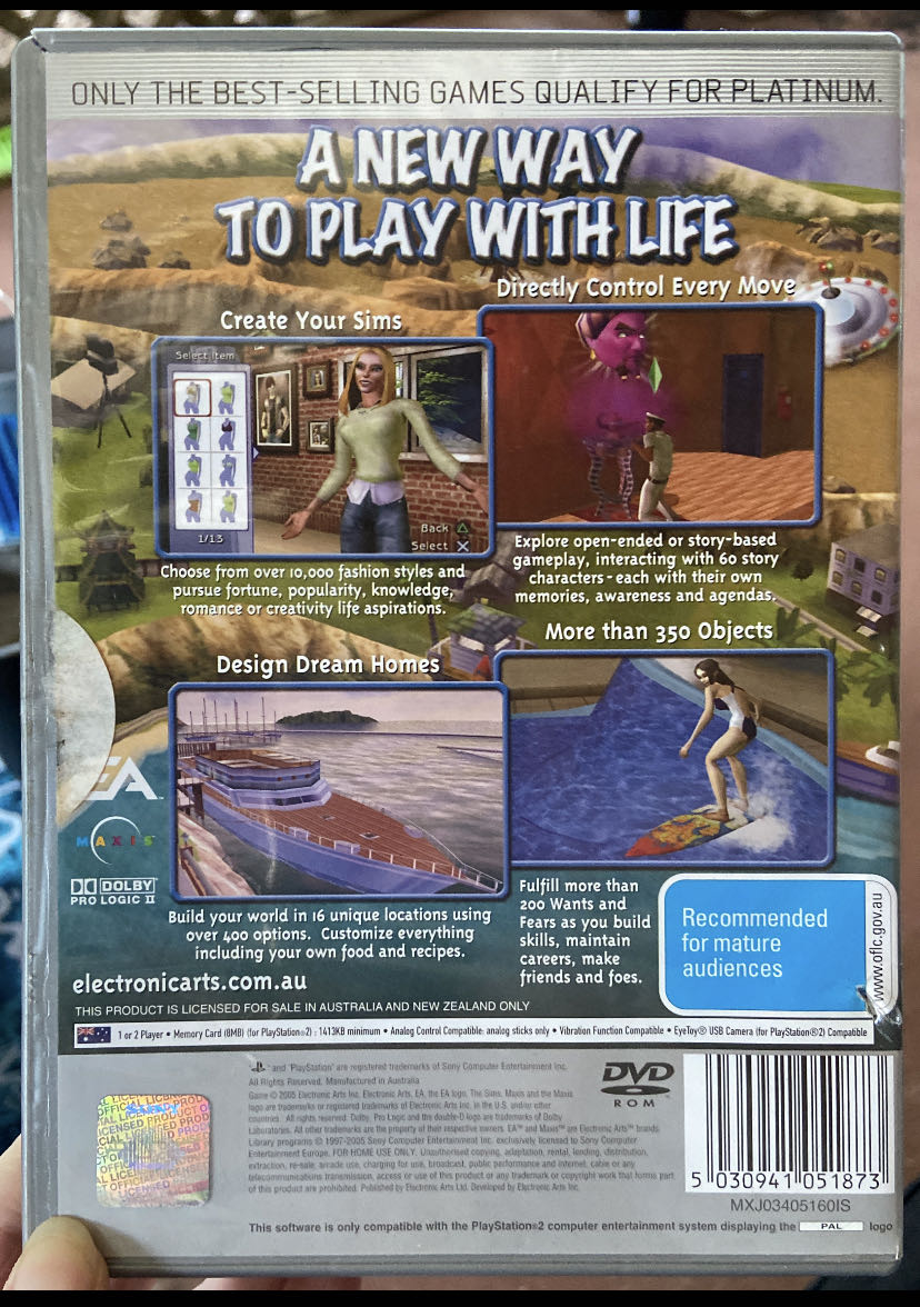 Sims 2, The - Sony PlayStation 2 (PS2) (Ubisoft™) video game collectible [Barcode 5030941051873] - Main Image 3